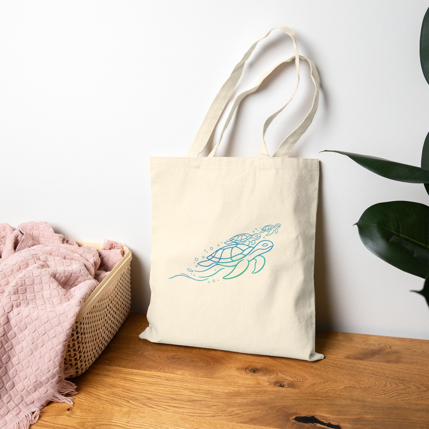 Swimming Sea Turtles Tote Bag
