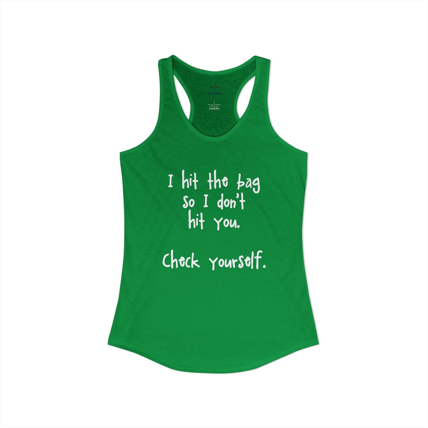 "Check Yourself" Kickboxing Racerback Tank