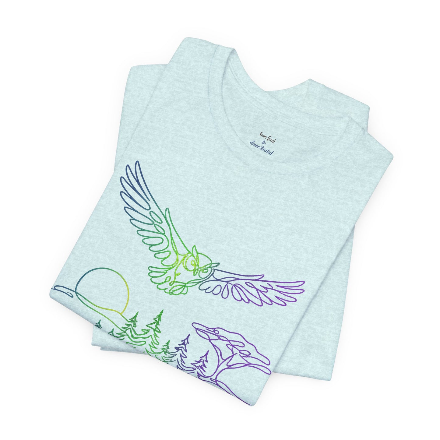 Owl | Colorful Line-Work T-Shirt