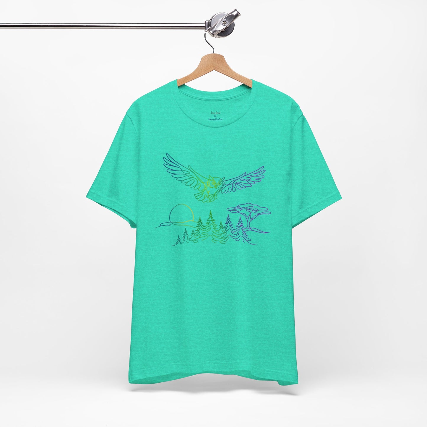 Owl | Colorful Line-Work T-Shirt