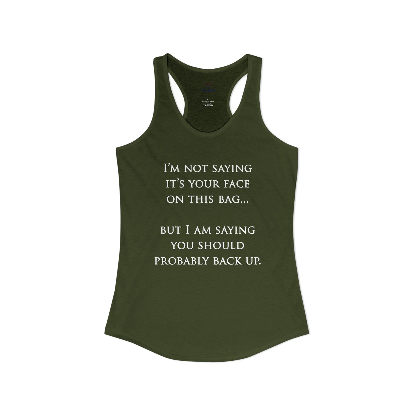 Face On The Bag Kickboxing Racerback Tank
