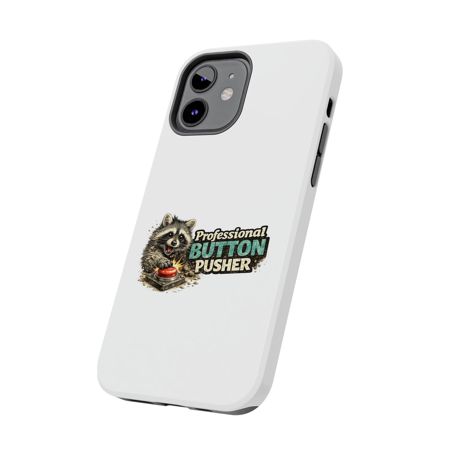 Button Pusher Raccoon Phone Case — Tough & Cute Protective Phone Cover