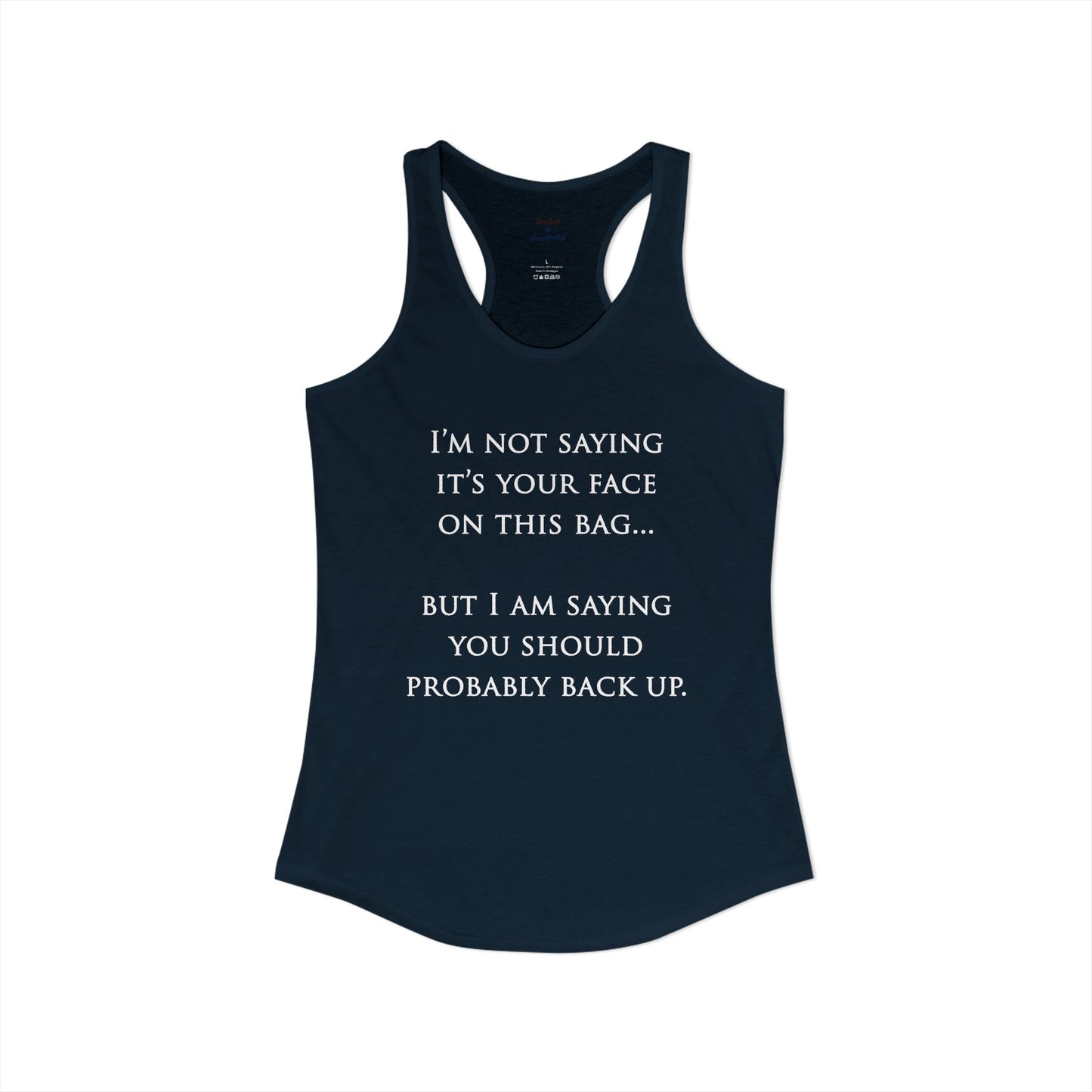 Face On The Bag Kickboxing Racerback Tank