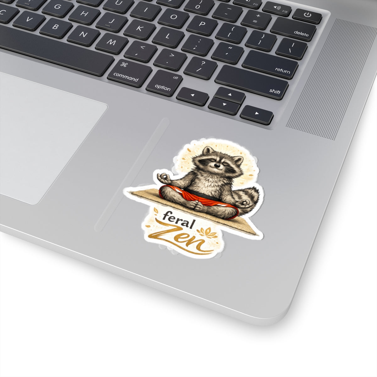 Feral Zen Raccoon Stickers