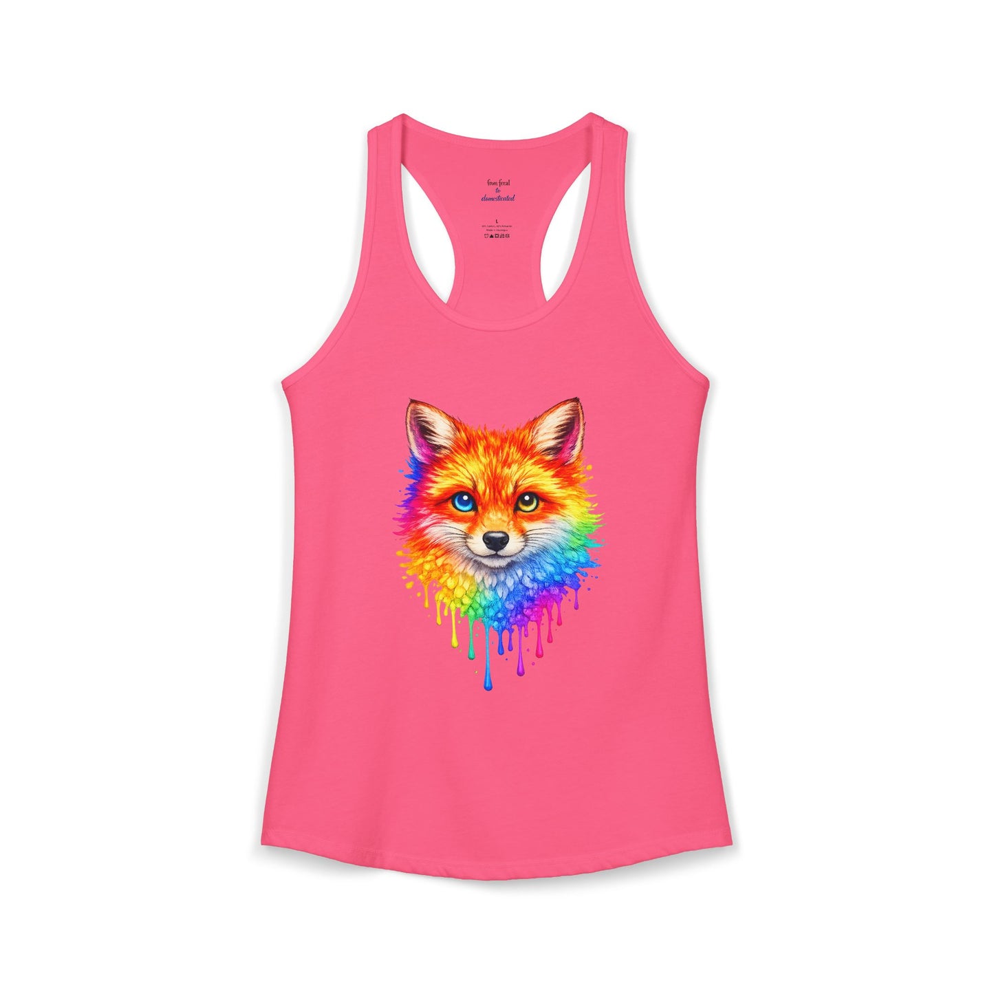 Watercolor Wildlife Fox Racerback Tank