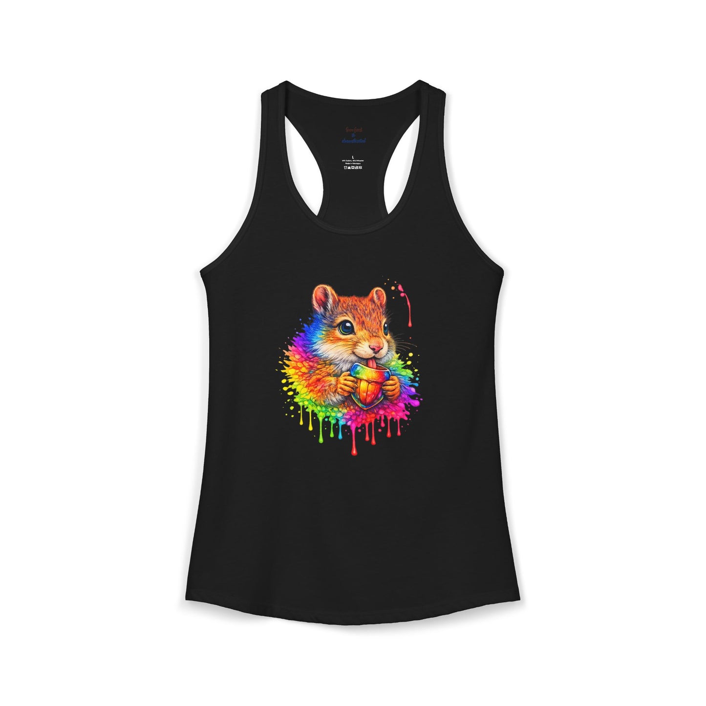 Watercolor Wildlife Squirrel Racerback Tank