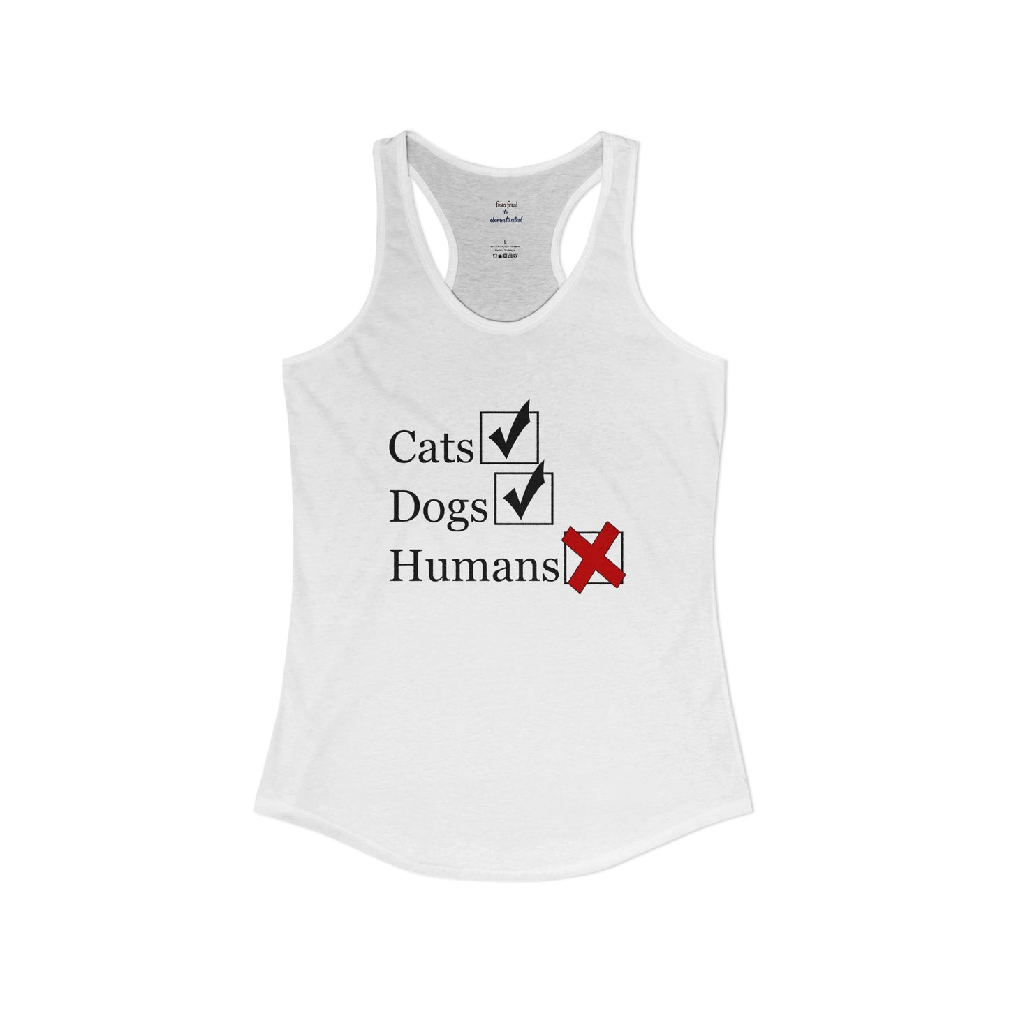No Humans Racerback Tank