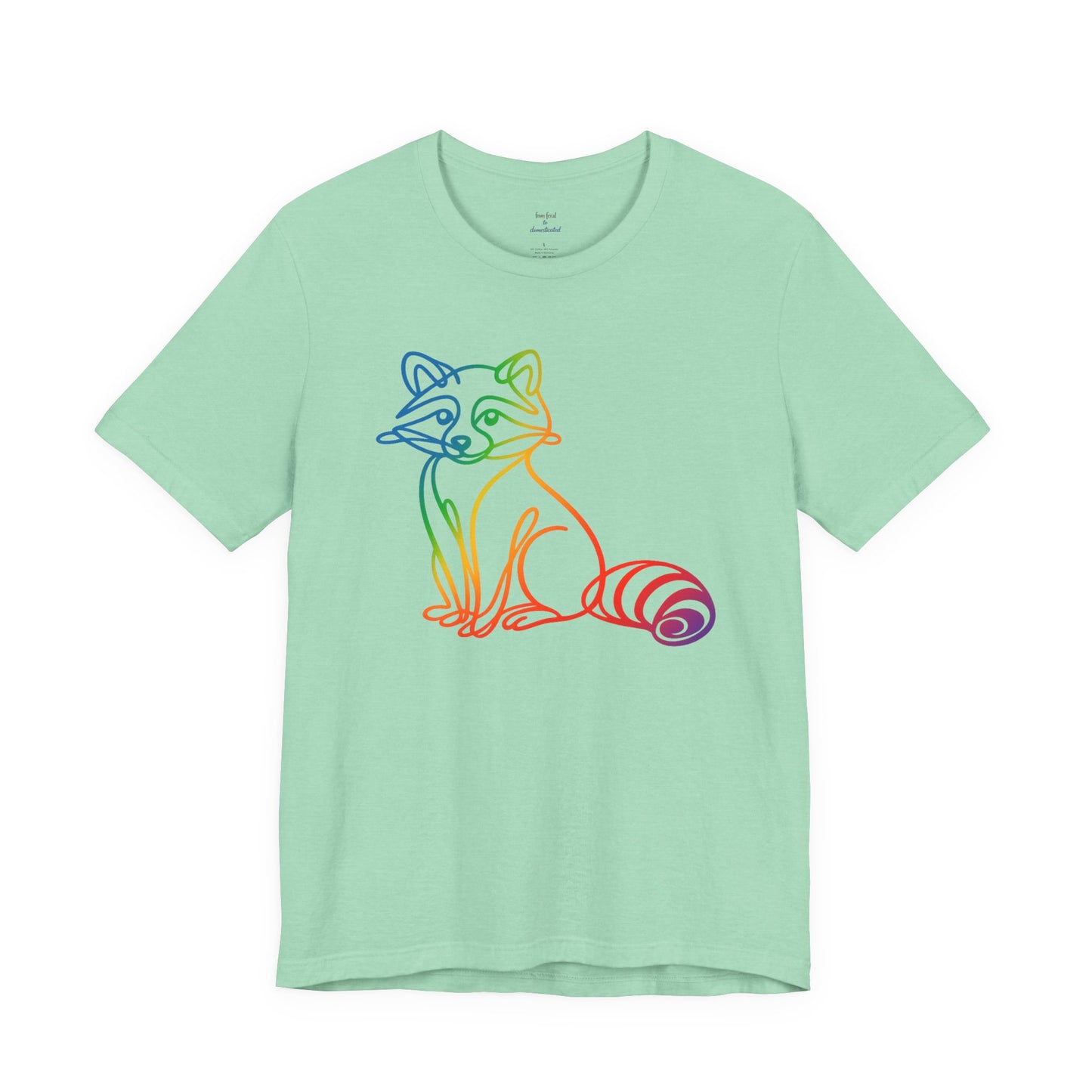 Raccoon Tee — Minimal Line Raccoon Scenic Graphic T-Shirt