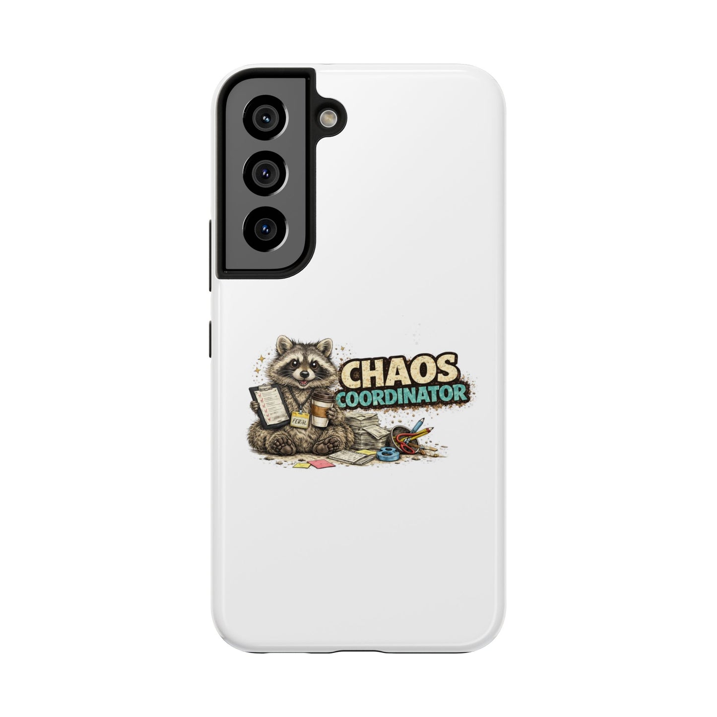 Chaos Coordinator Raccoon Phone Case — Tough & Cute Protective Phone Cover