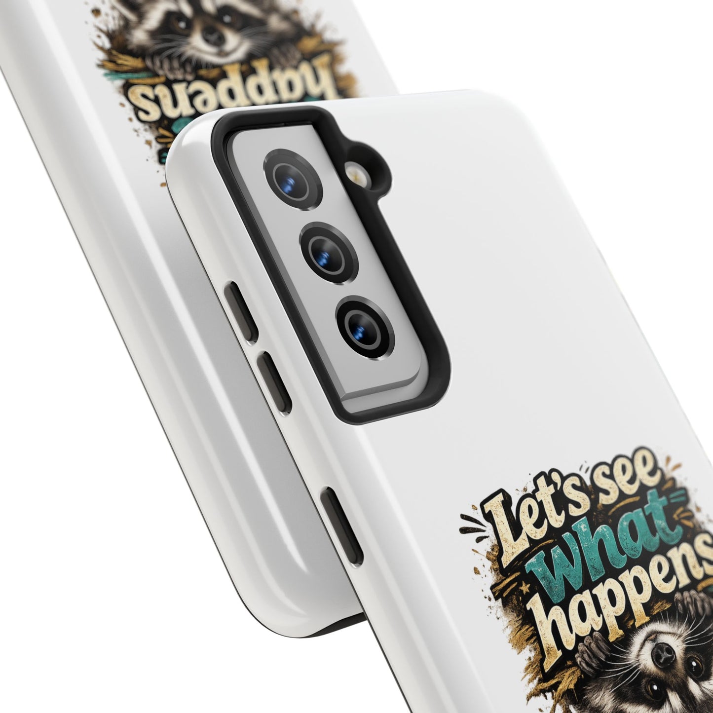 Let's See What Happens Raccoon Phone Case — Tough & Cute Protective Phone Cover