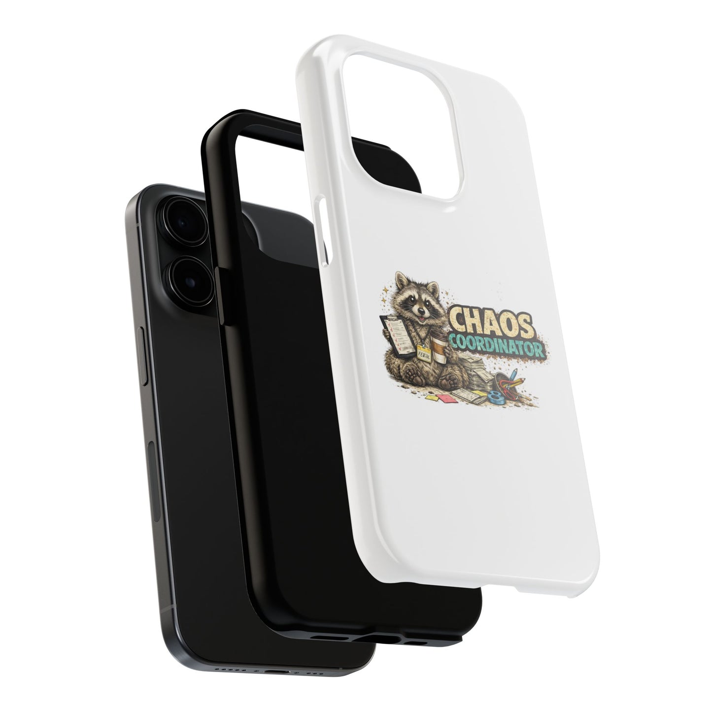 Chaos Coordinator Raccoon Phone Case — Tough & Cute Protective Phone Cover