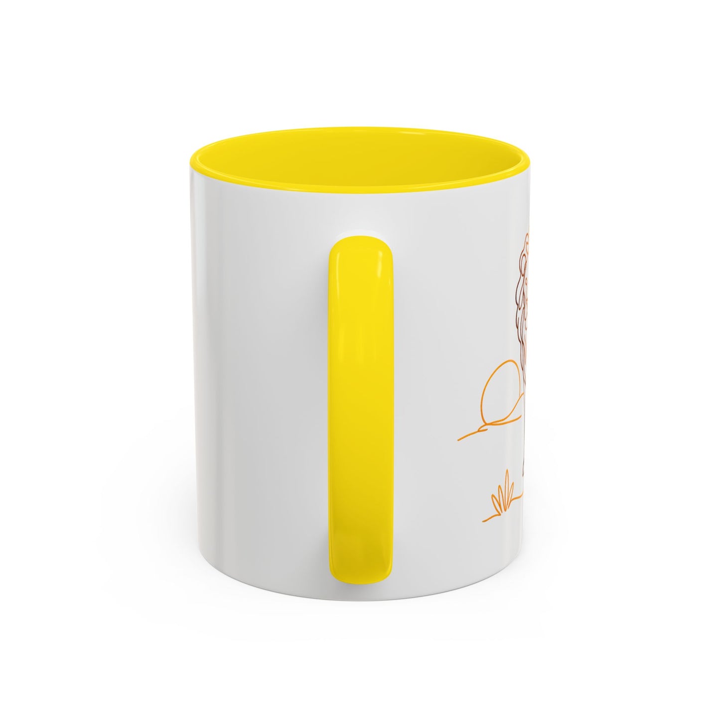 Safari Sunrise Coffee Mug — Minimal Line Lion Design (11/15oz)