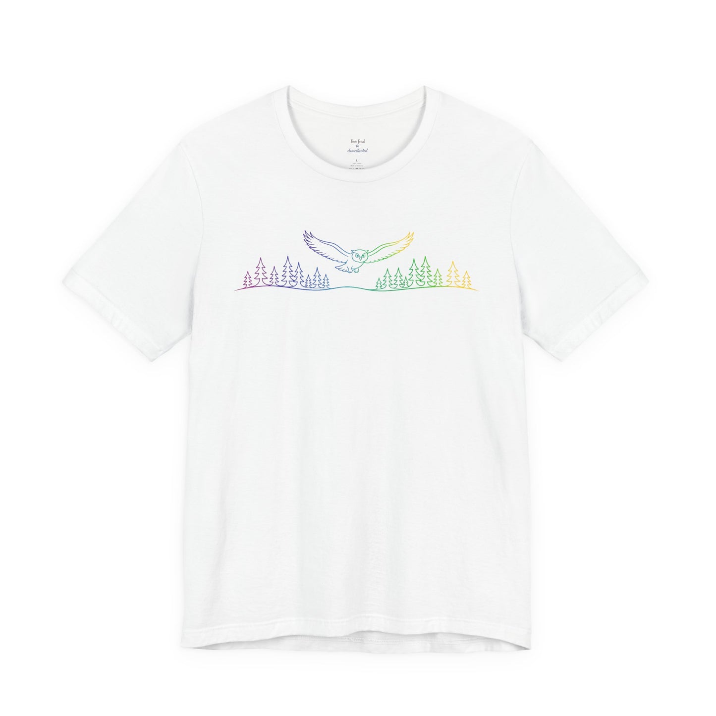 Owl | Colorful Line-Work T-Shirt