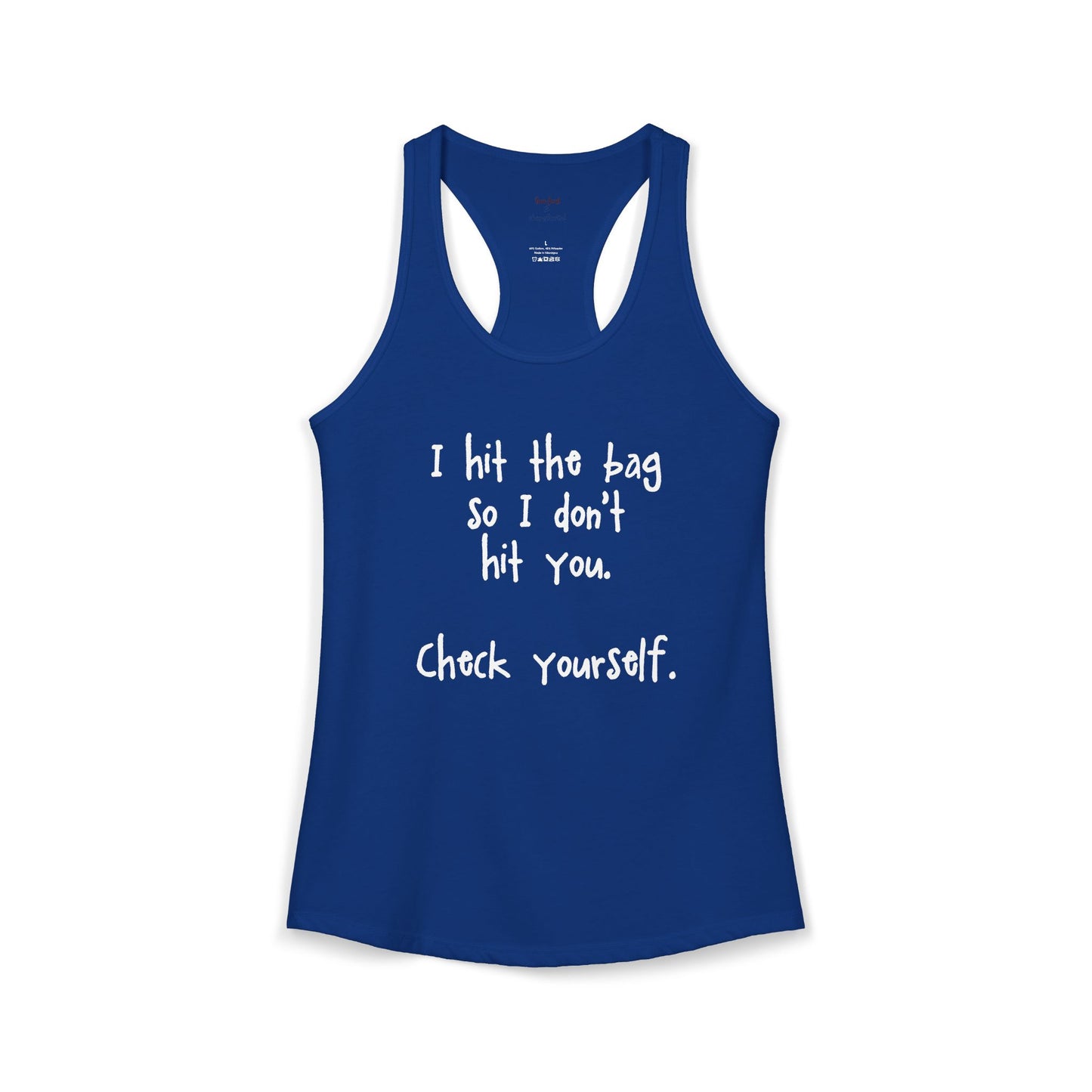 "Check Yourself" Kickboxing Racerback Tank