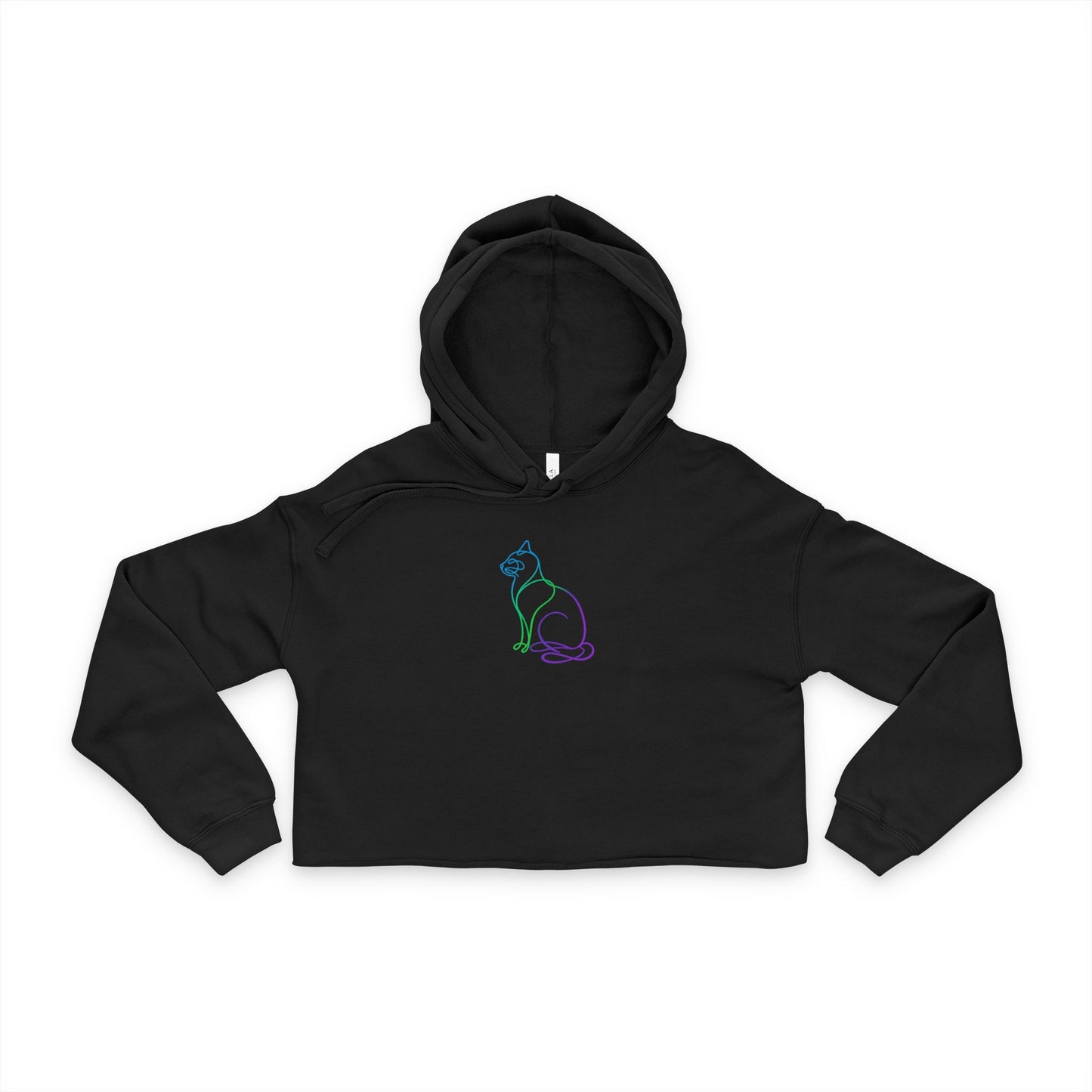 Colorful Cat Cropped Hoodie