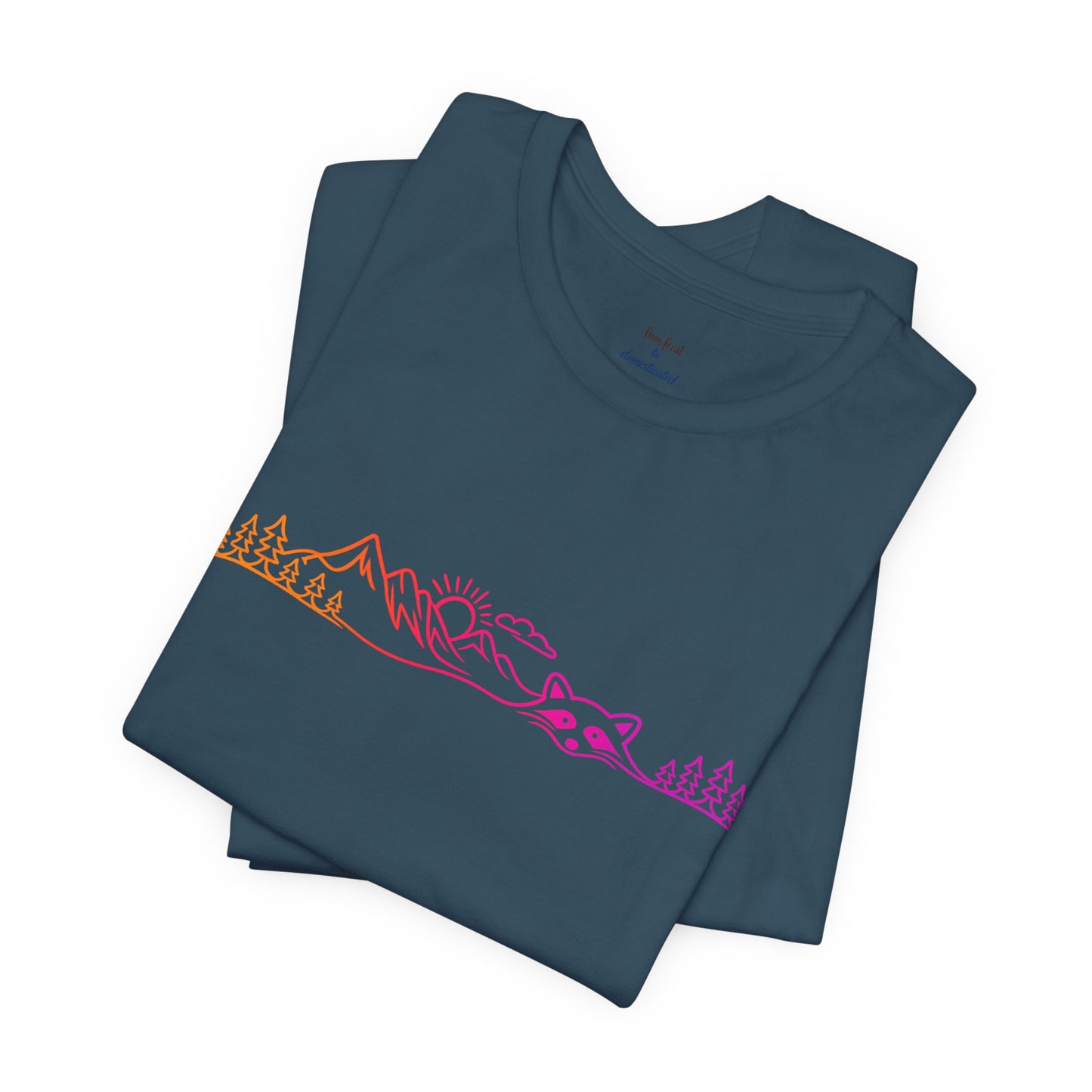 Raccoon Tee — Minimal Line Raccoon Scenic Graphic T-Shirt