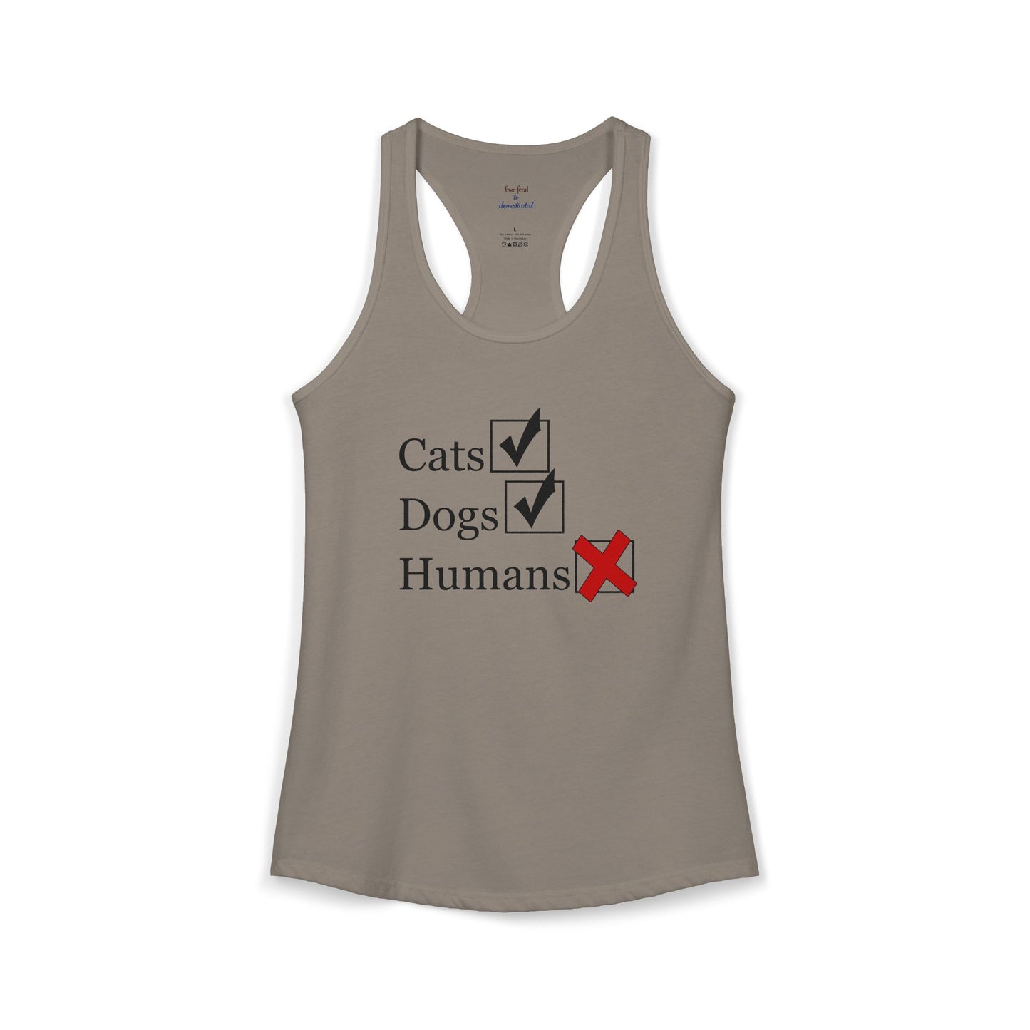 No Humans Racerback Tank