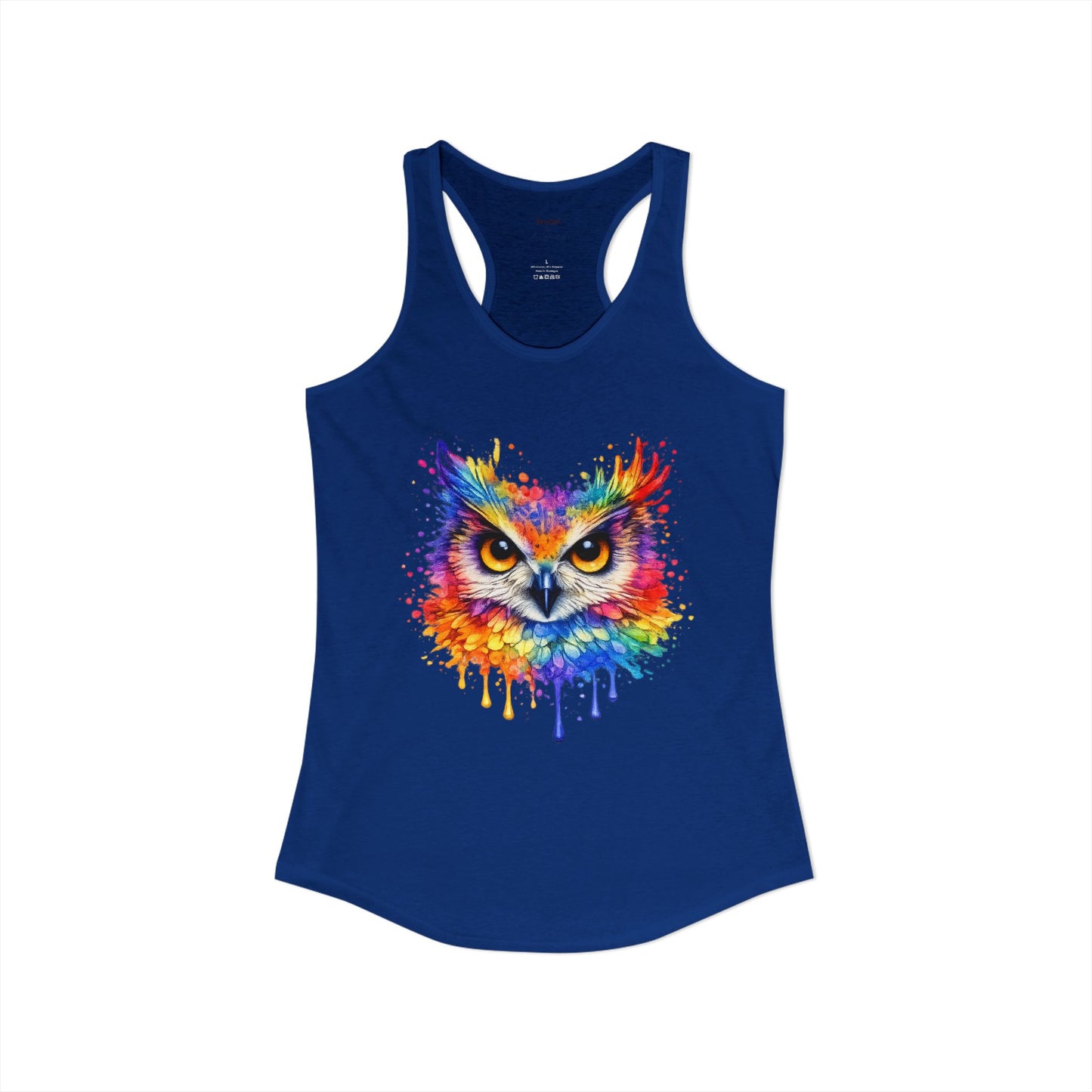 Watercolor Wildlife Owl Racerback Tank