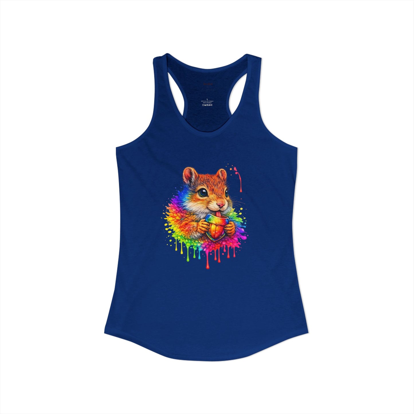 Watercolor Wildlife Squirrel Racerback Tank