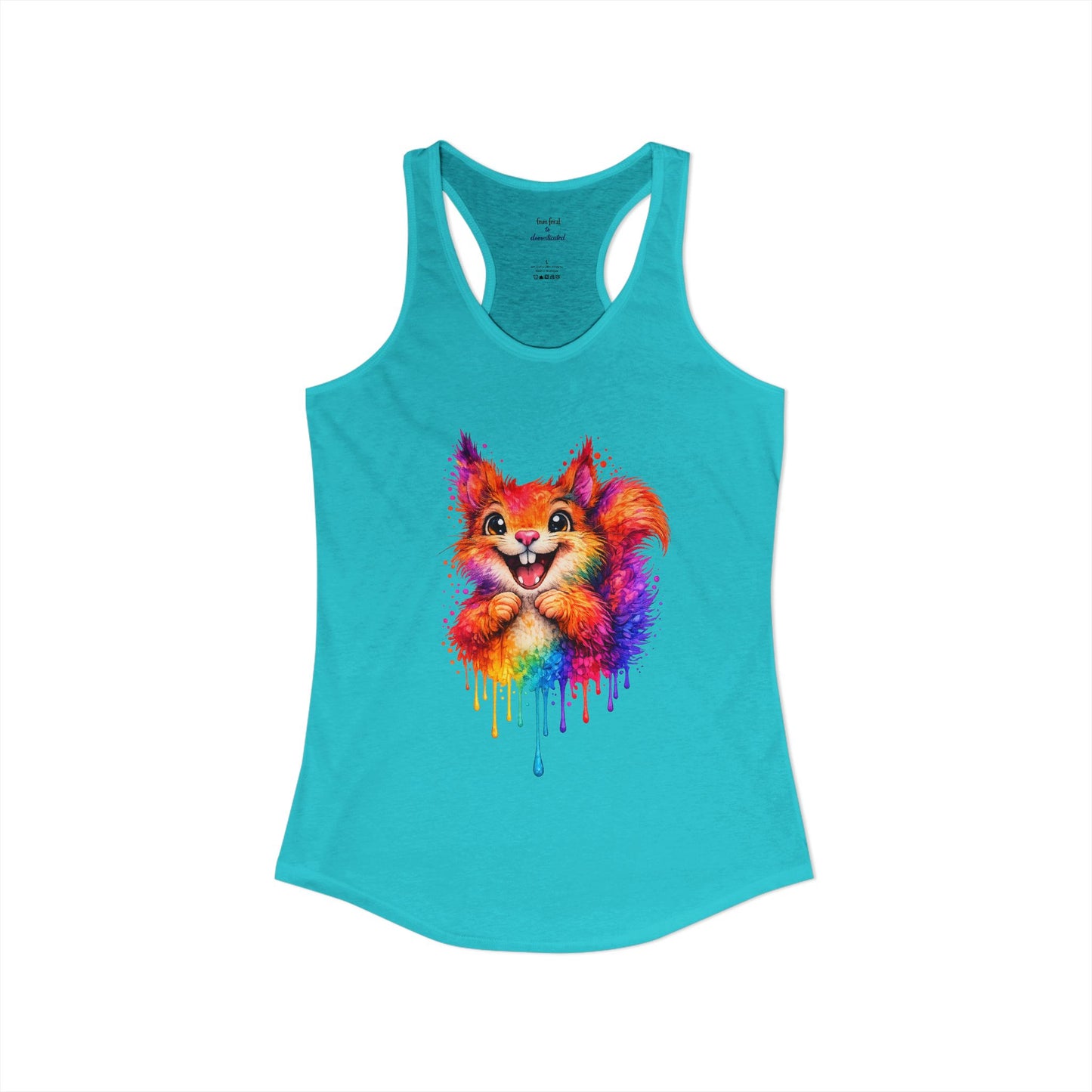 Watercolor Wildlife Squirrel Racerback Tank