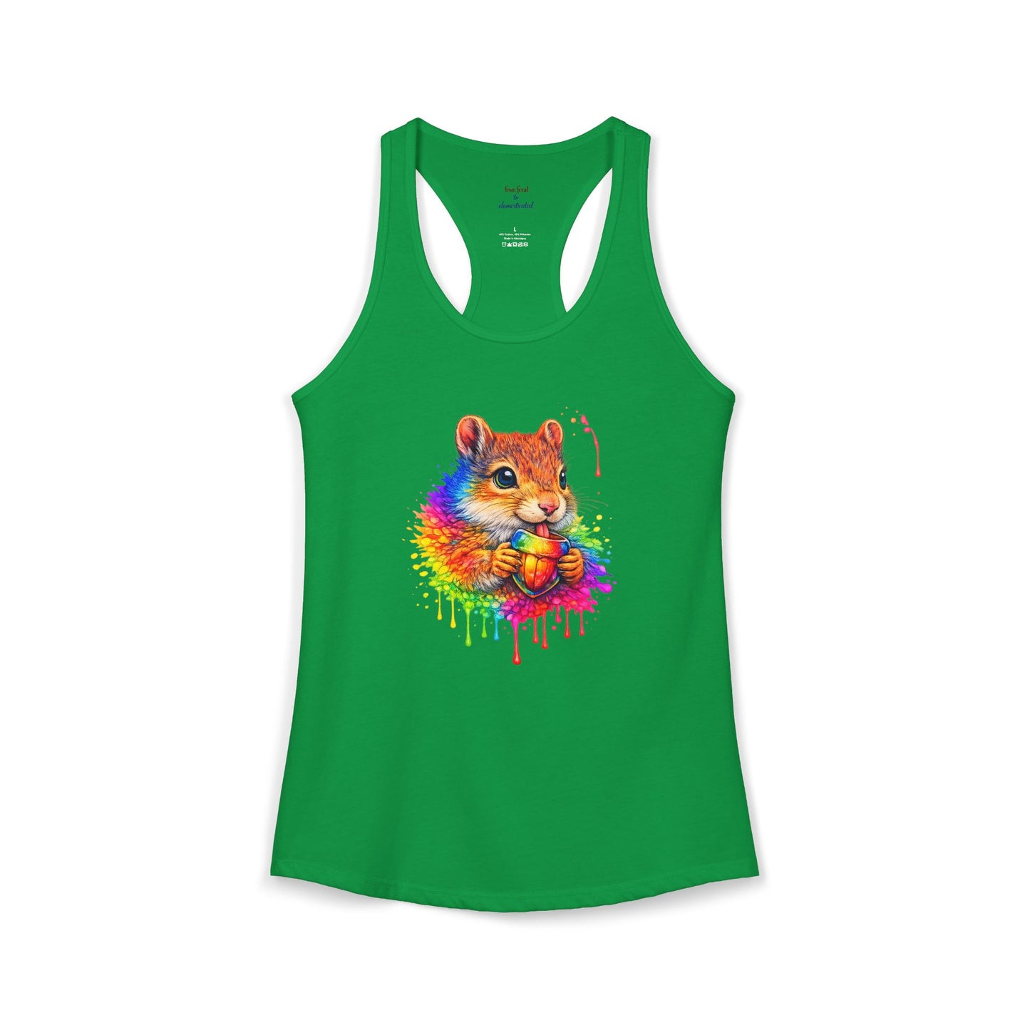 Watercolor Wildlife Squirrel Racerback Tank
