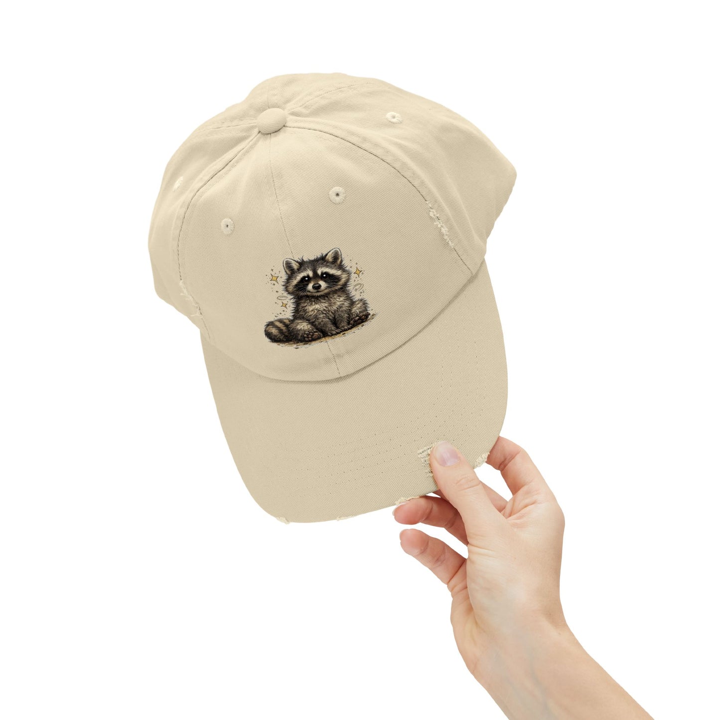 Sweet & Savage Distressed Cap — Raccoon Mom/Dad Funny Dad Hat