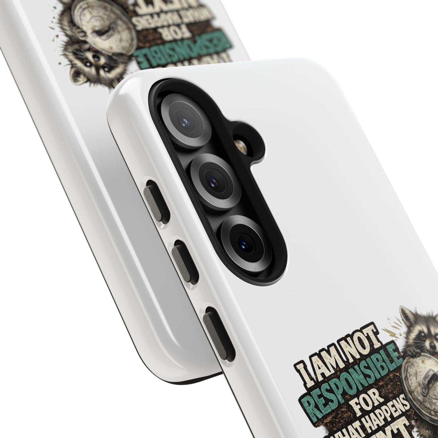 Not Responsible Raccoon Phone Case — Tough & Cute Protective Phone Cover