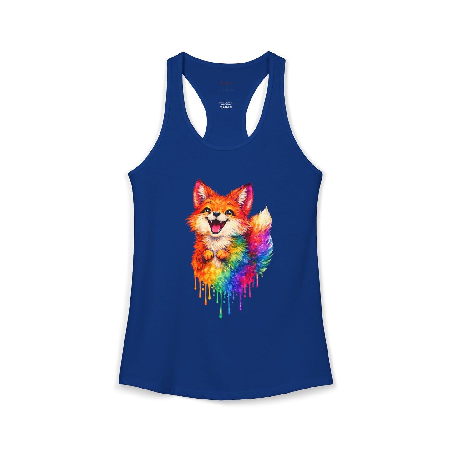 Watercolor Wildlife Fox Racerback Tank