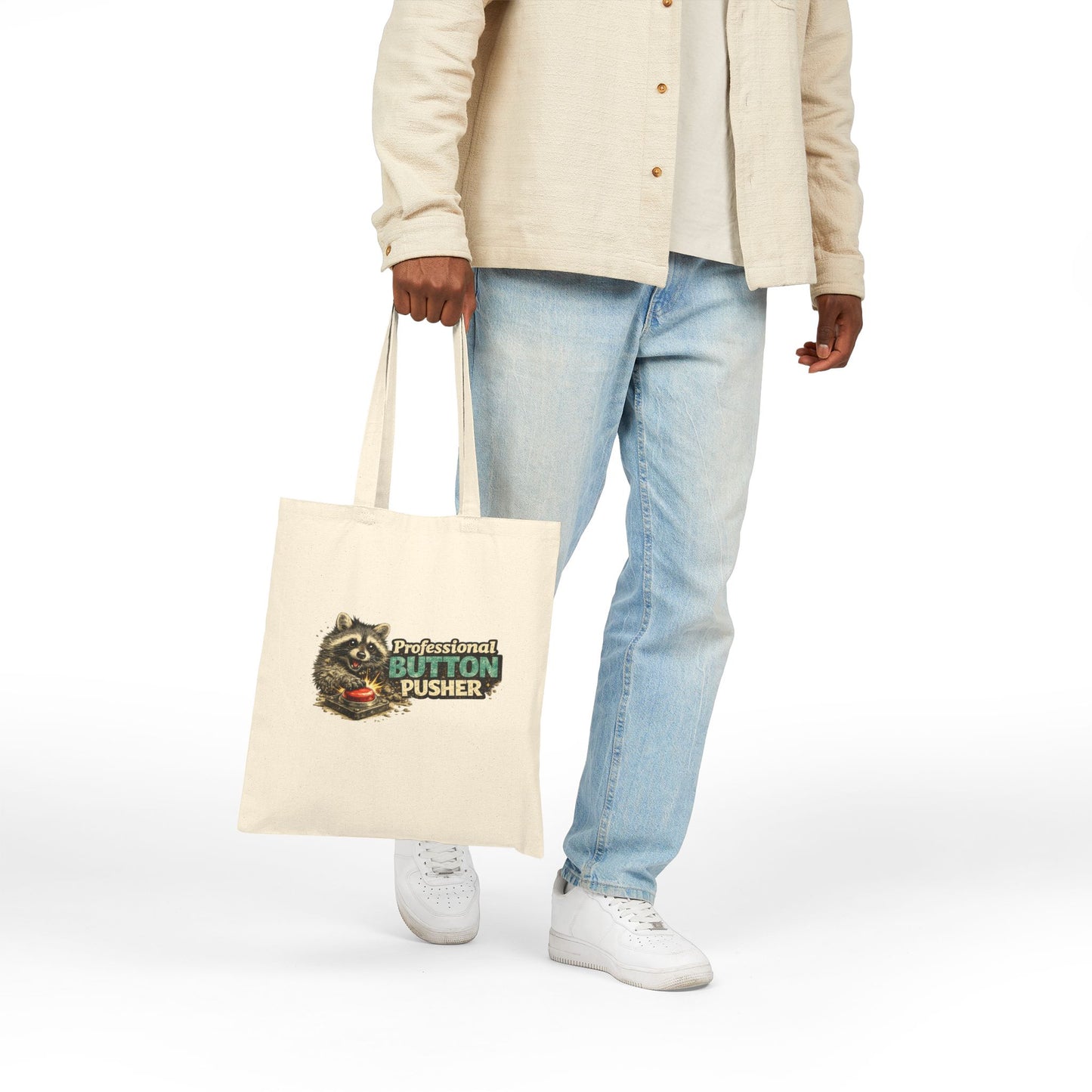 Professional Button Pusher Canvas Tote Bag