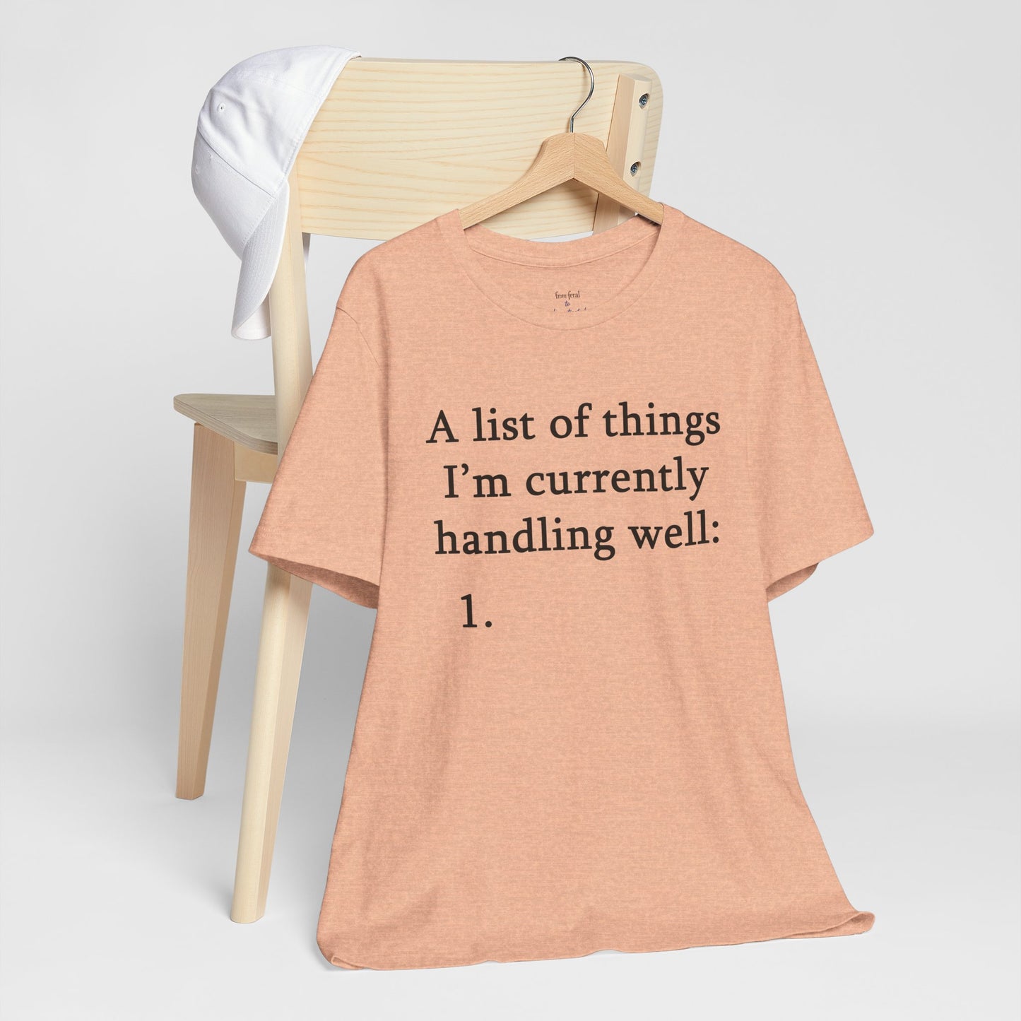 Funny 'A List of Things I'm Currently Handling Well' T-Shirt