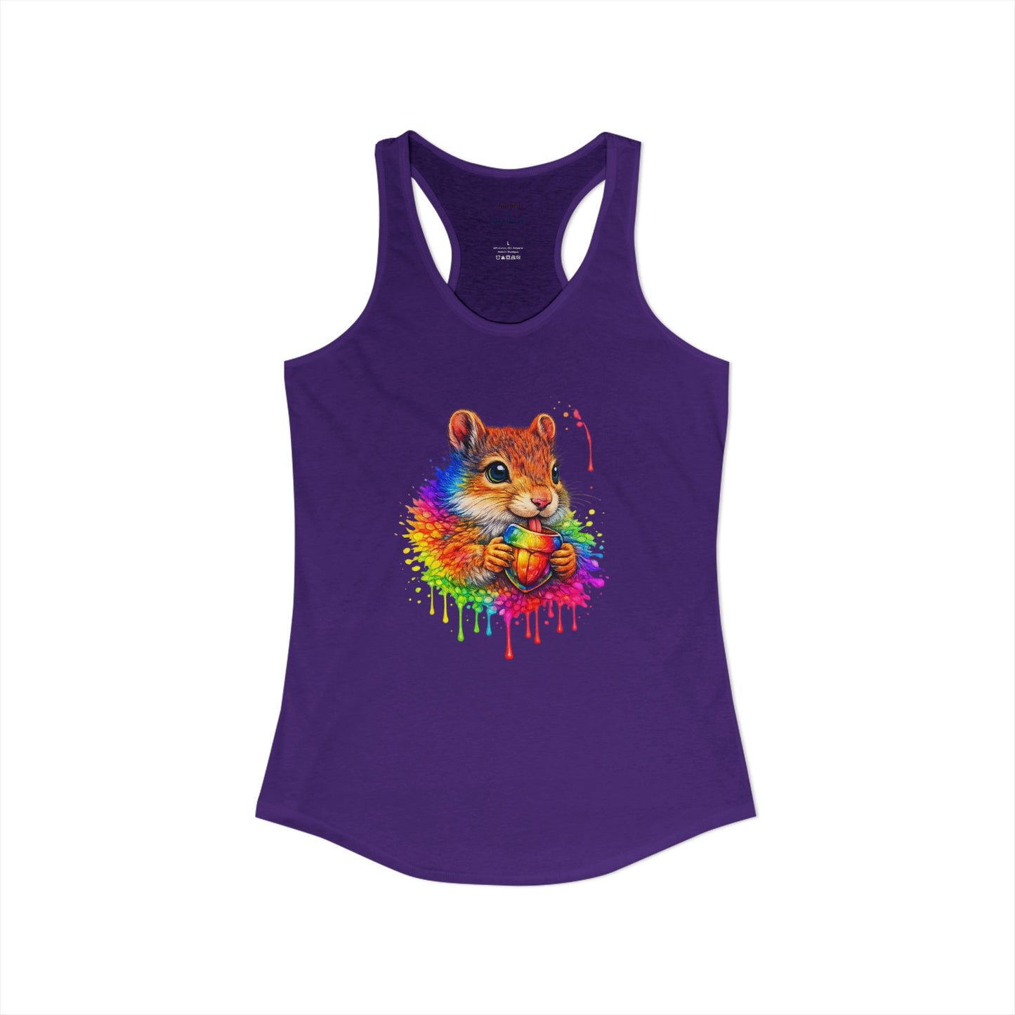 Watercolor Wildlife Squirrel Racerback Tank