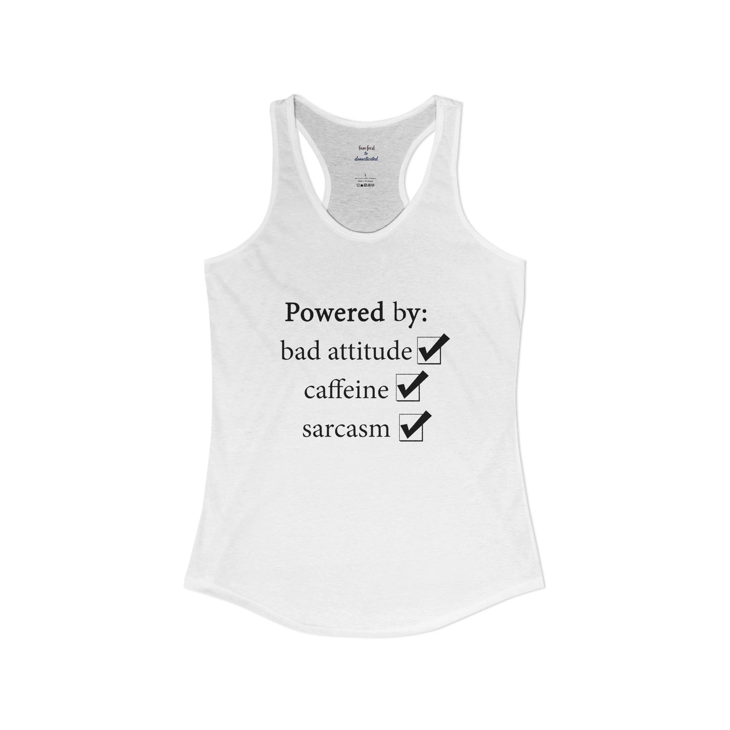 I'm Powered By Racerback Tank
