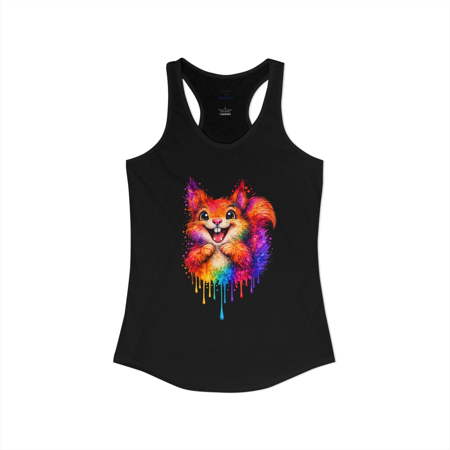 Watercolor Wildlife Squirrel Racerback Tank