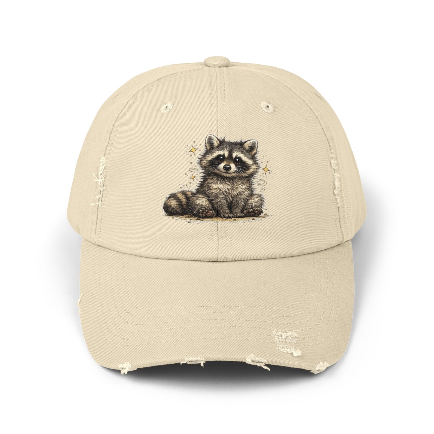 Sweet & Savage Distressed Cap — Raccoon Mom/Dad Funny Dad Hat