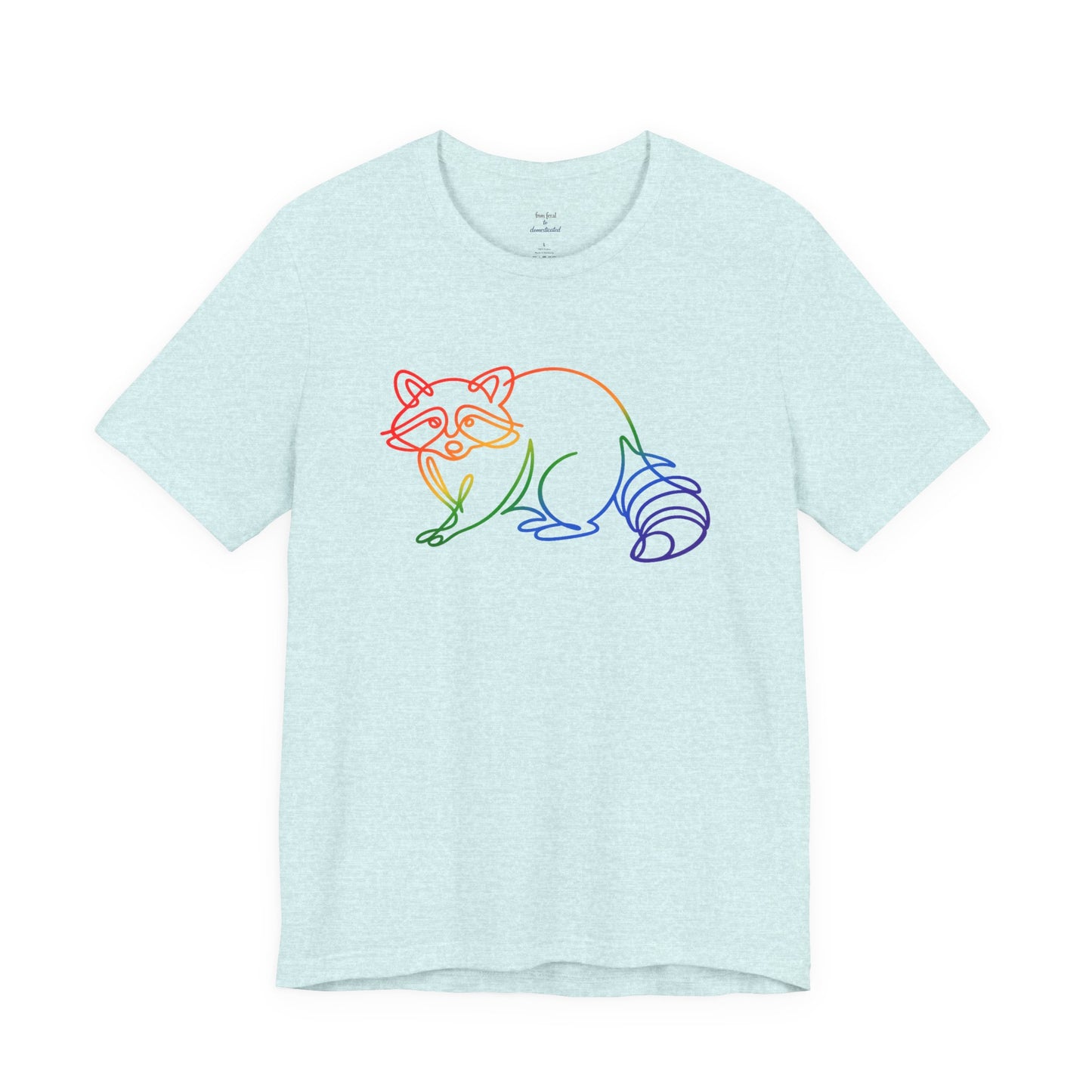 Raccoon Tee — Minimal Line Raccoon Scenic Graphic T-Shirt