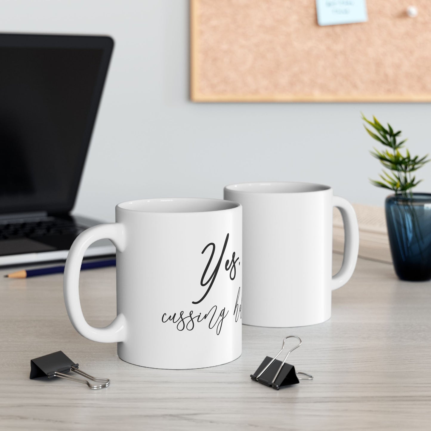 "Cussing Helps" Ceramic Mug  (11oz & 15oz)
