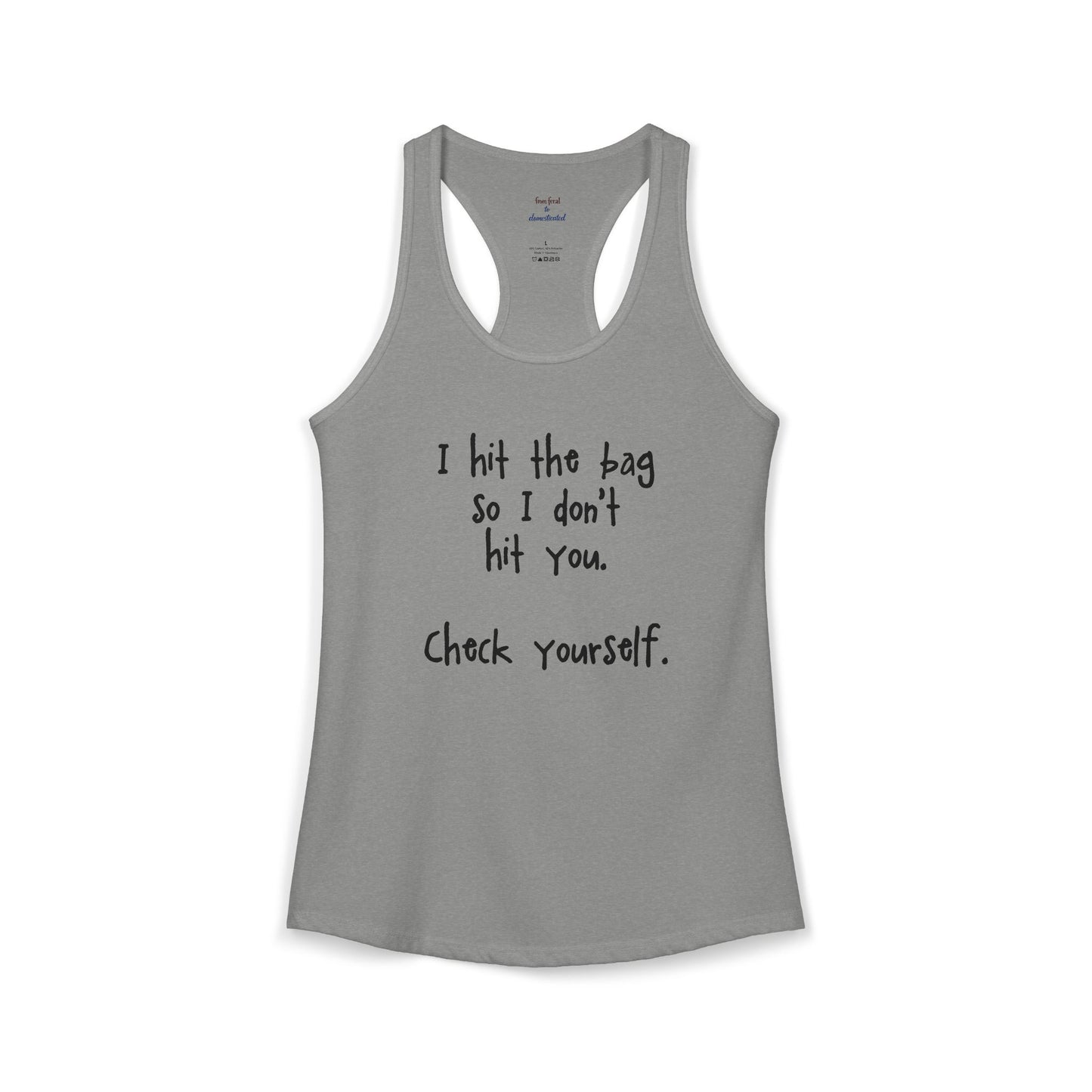 "Check Yourself" Kickboxing Racerback Tank