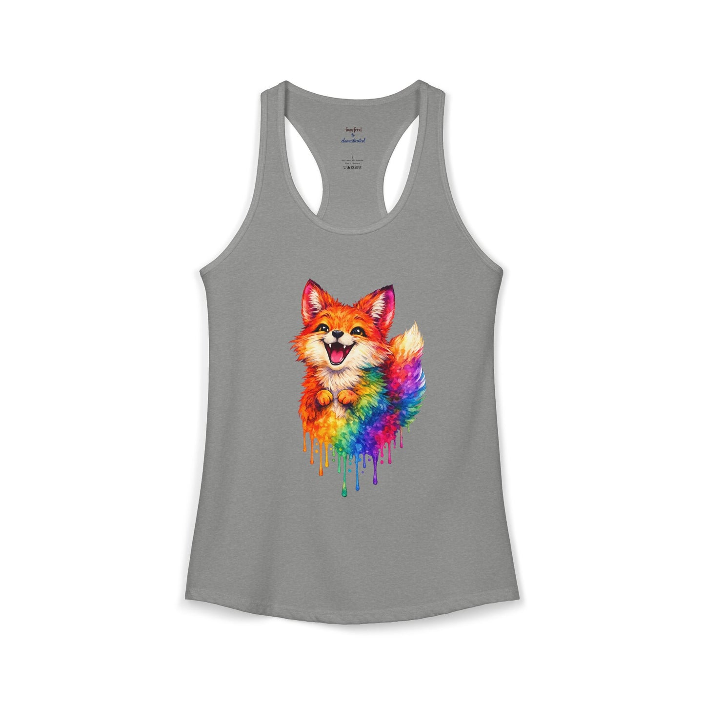 Watercolor Wildlife Fox Racerback Tank