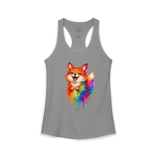 Watercolor Wildlife Fox Racerback Tank