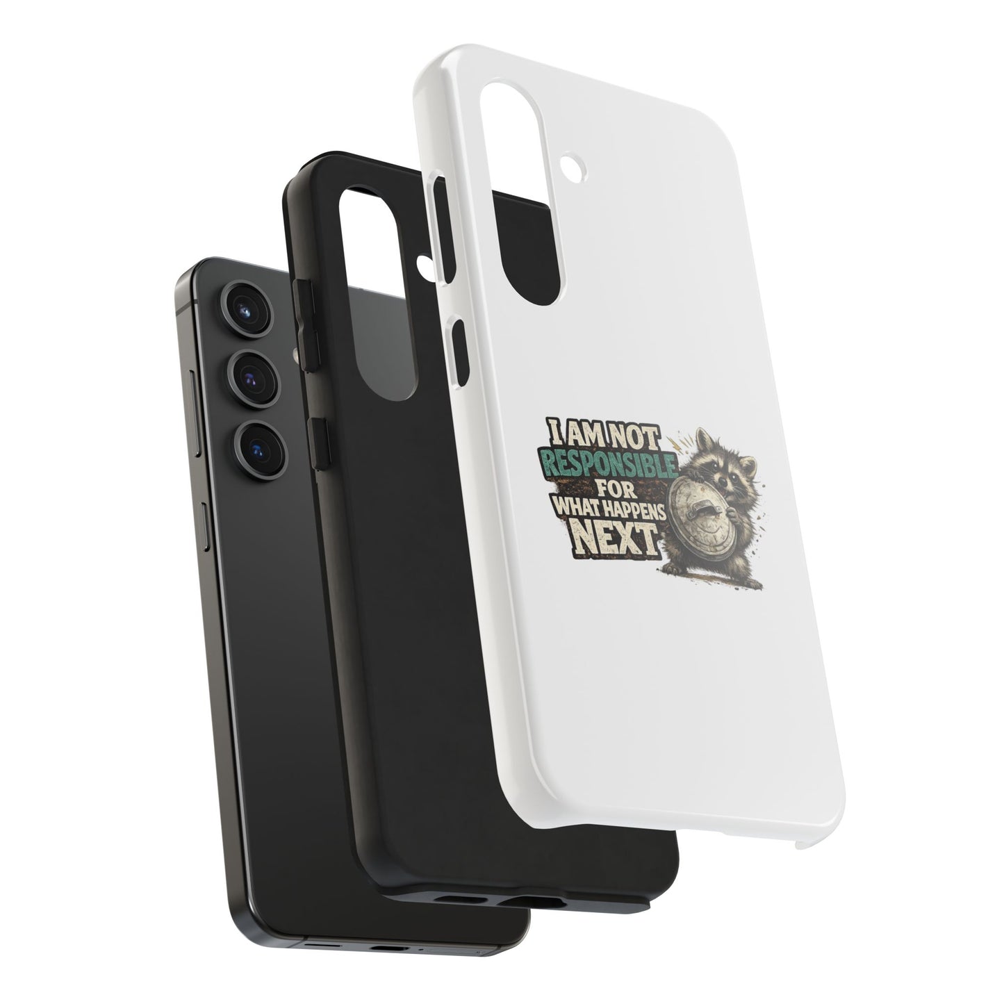 Not Responsible Raccoon Phone Case — Tough & Cute Protective Phone Cover