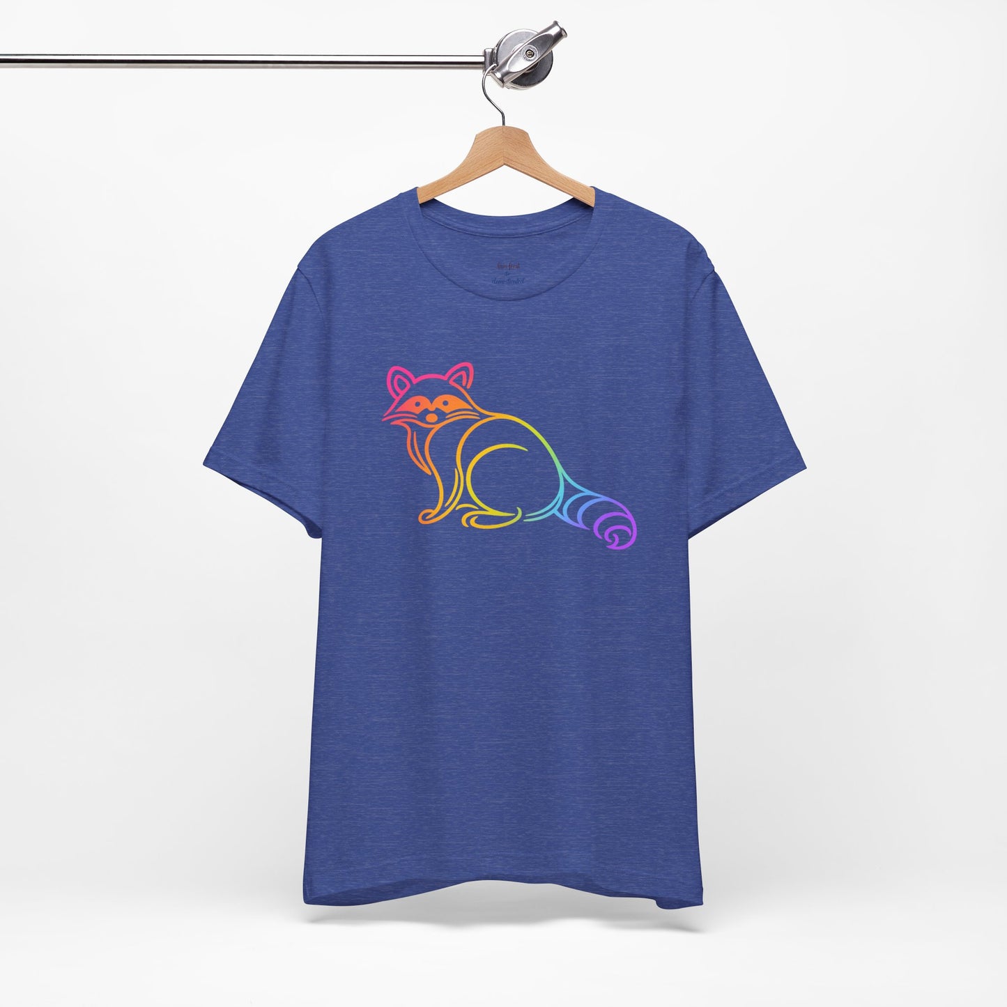 Rascal Raccoon Tee — Minimal Line Raccoon Scenic Graphic T-Shirt