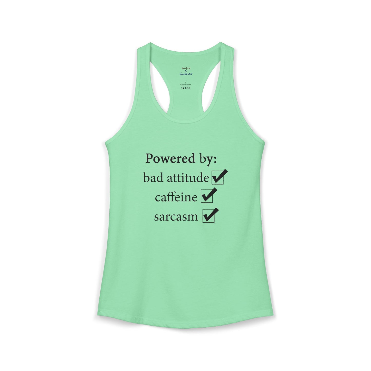 I'm Powered By Racerback Tank