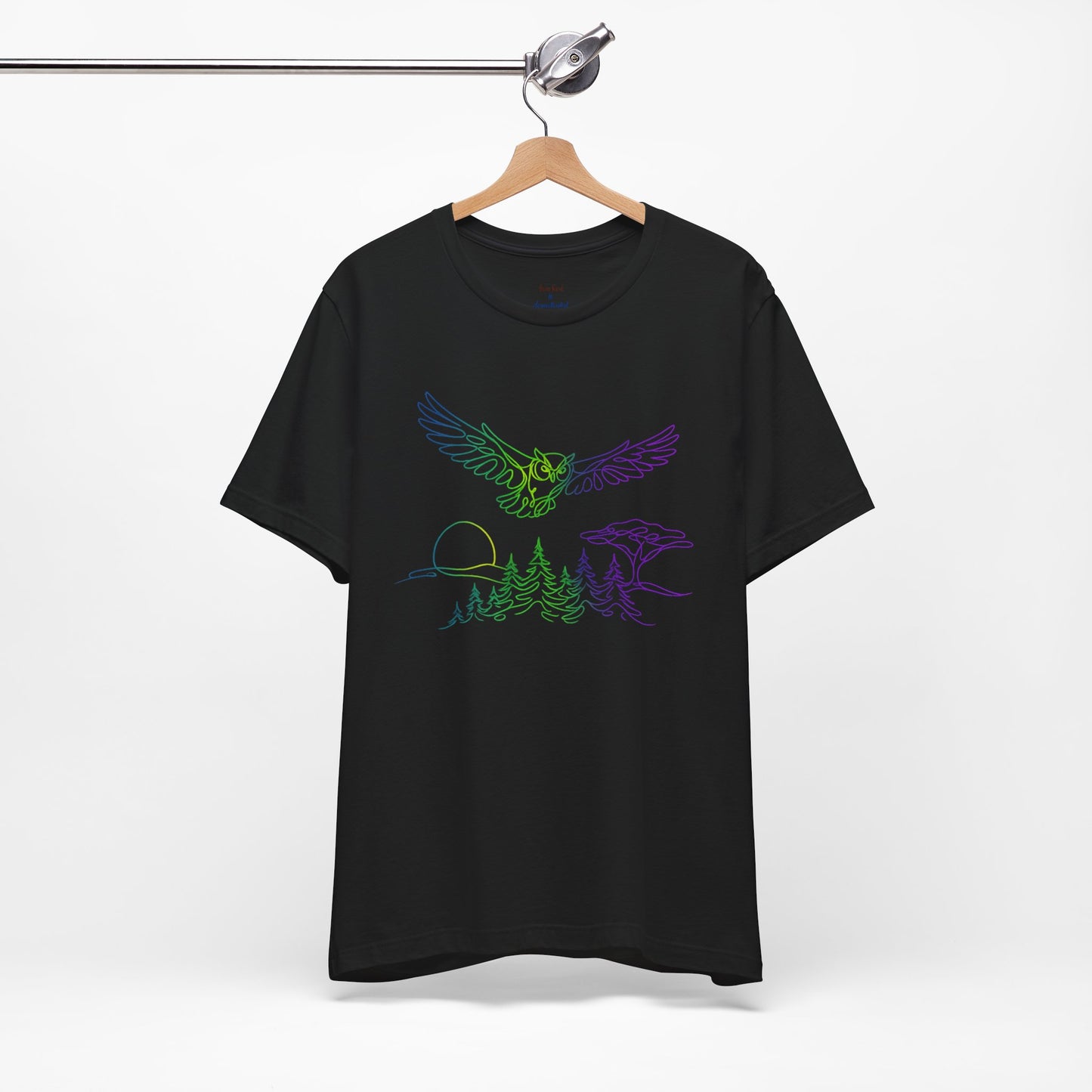 Owl | Colorful Line-Work T-Shirt
