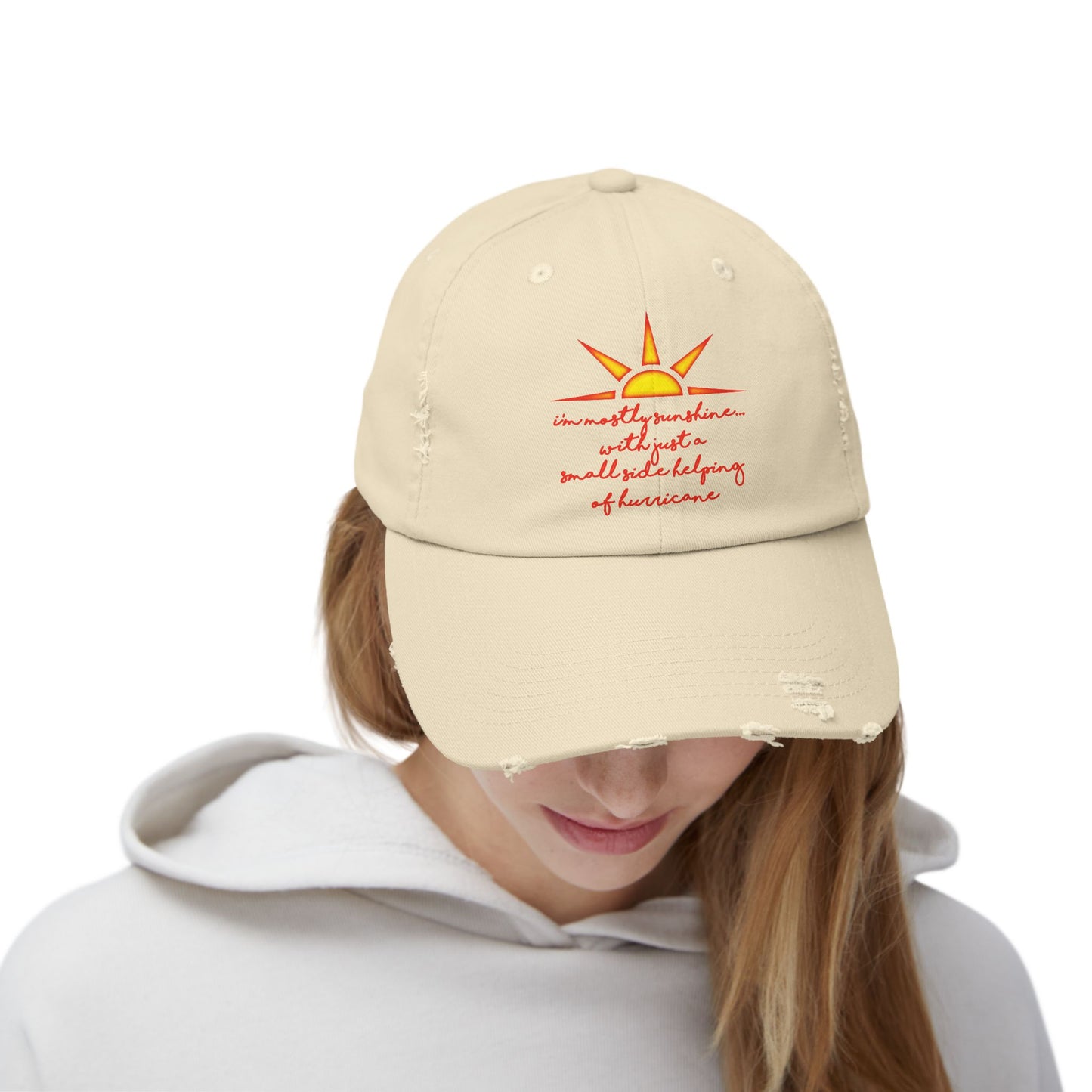 "Sunshine" Distressed Cap —  Funny Truth Hat