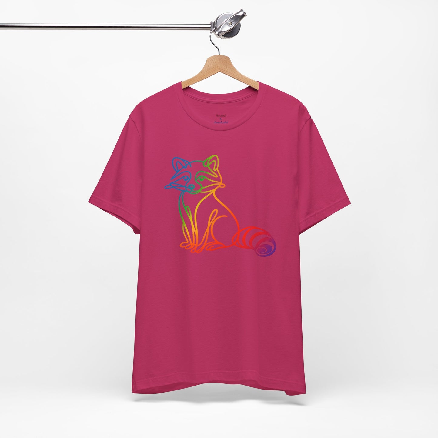 Raccoon Tee — Minimal Line Raccoon Scenic Graphic T-Shirt