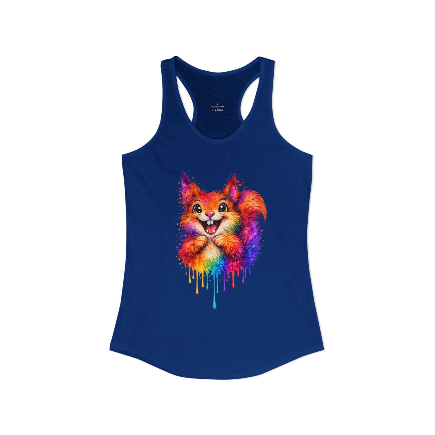 Watercolor Wildlife Squirrel Racerback Tank