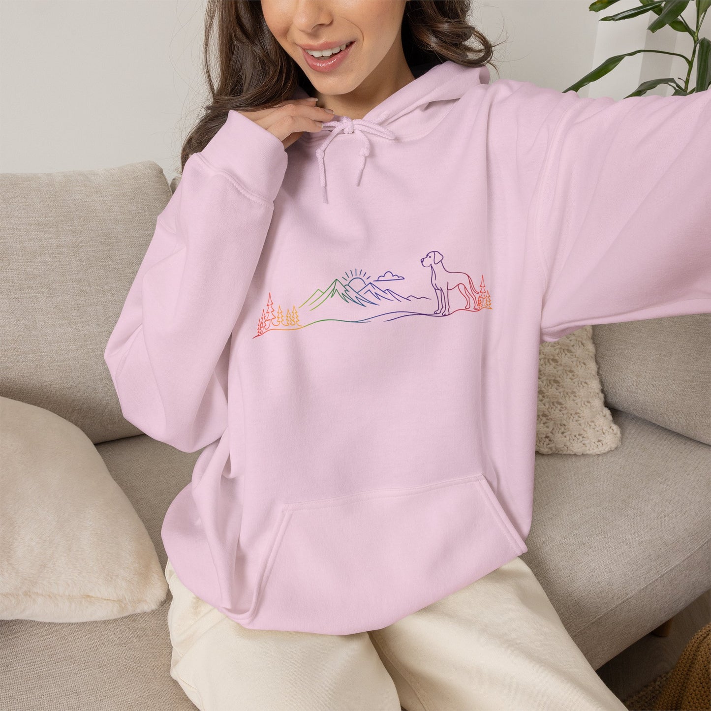 Great Dane, natural eared, Hoodie
