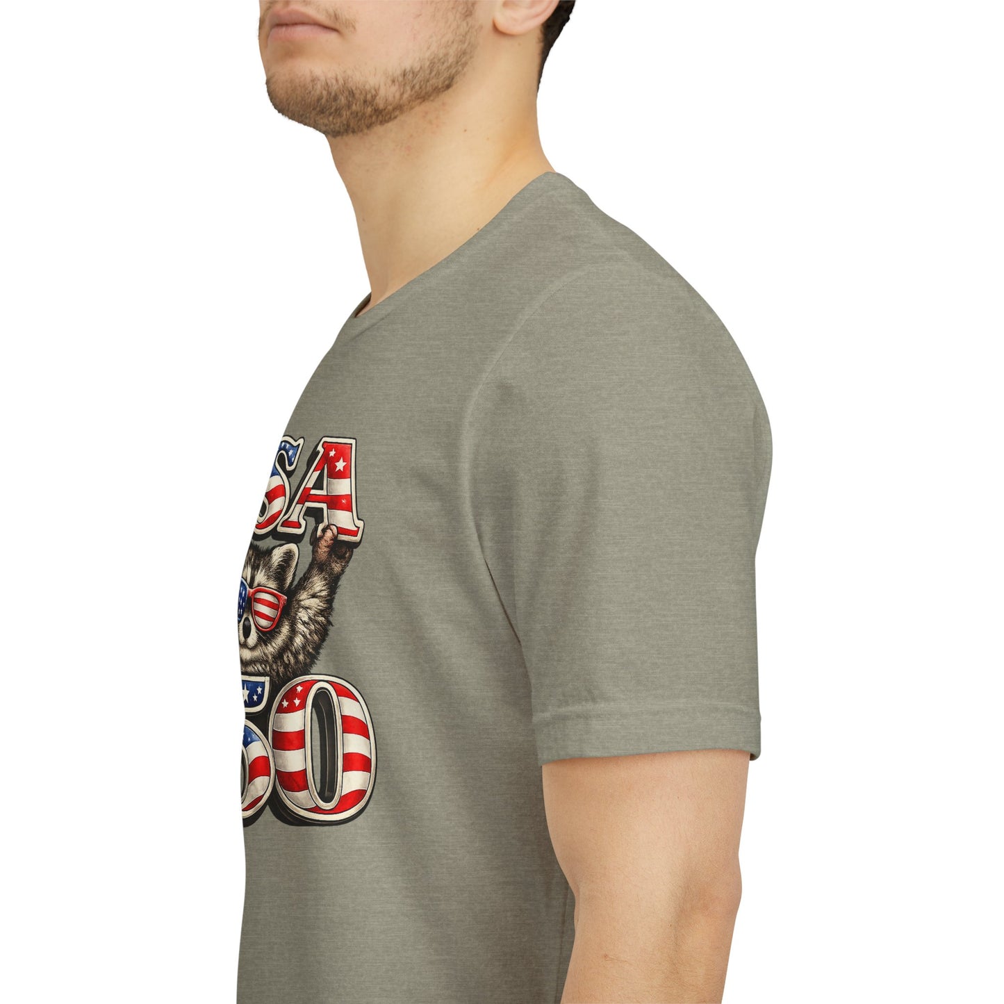Patriot Raccoon 250th Anniversary T-Shirt — 4th of July Fireworks Flag Tee