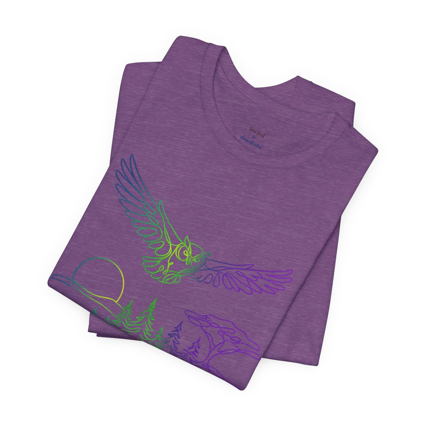Owl | Colorful Line-Work T-Shirt