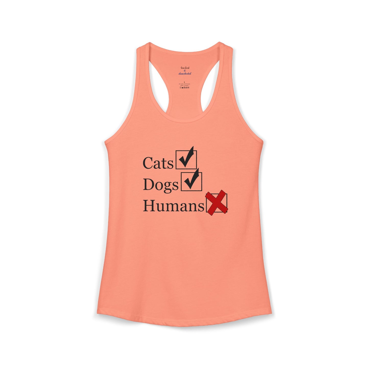 No Humans Racerback Tank